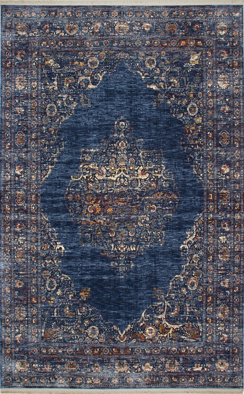 Covor Eko rezistent, ALT 01 - Navy, 100% poliester,  130 x 190 cm - imagine 5